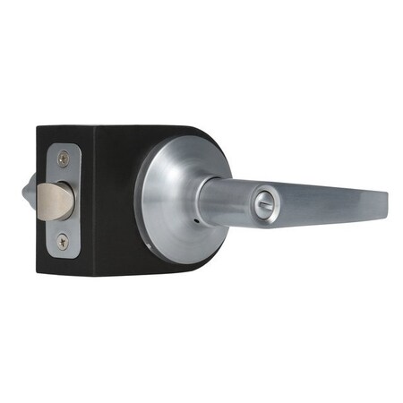 Brushed Chrome Residential Privacy Bed/Bath Door Lever